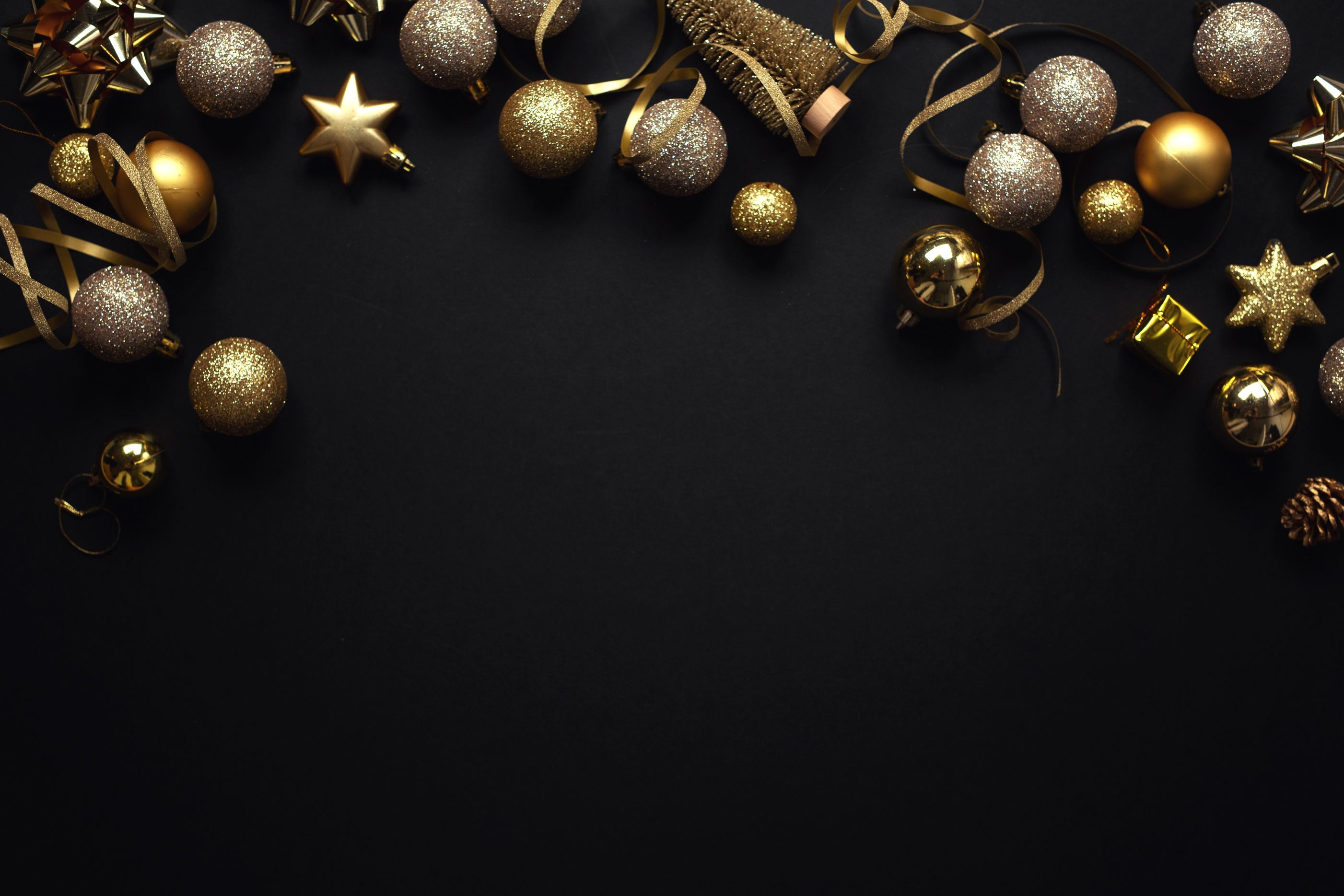 Minimalistic Christmas Flat Lay Background
