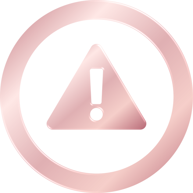 Rose Gold Danger Warning icon